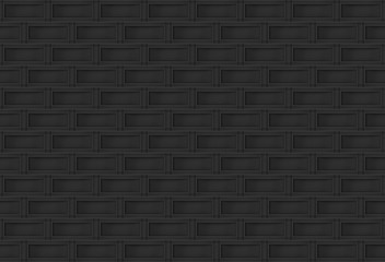 3d rendering. seamless modern dark rectangle brick blocks stack wall design background.