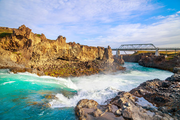 A view of a Godafoss, Iceland