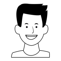 people avatars cartoon characters in black and white