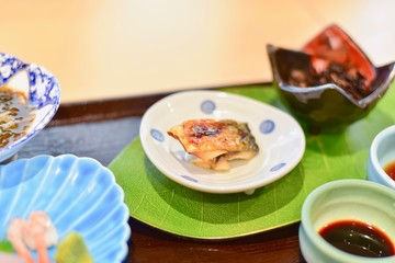 Japanese-Style Grilled Mackerel or Saba in Lunch Set