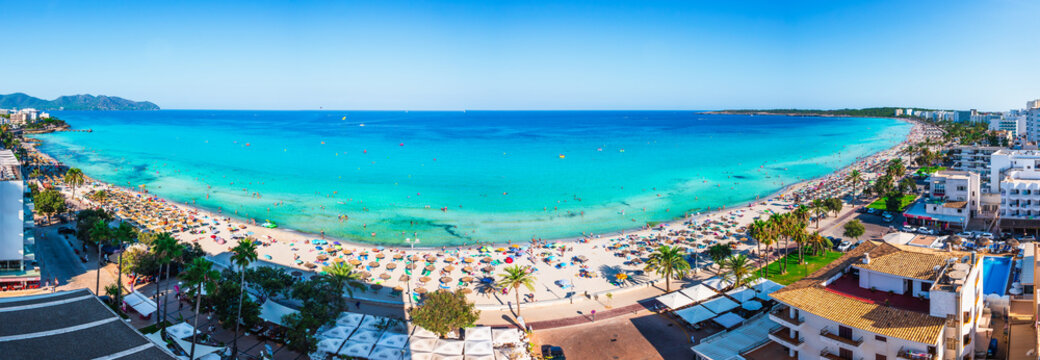 Cala Millor beach and hotels