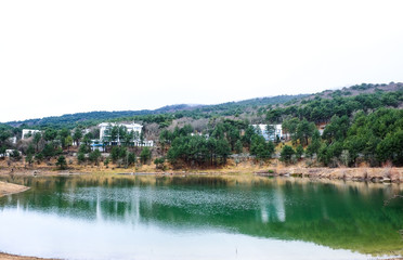 Mountain lake in the mountains near Yalta, Crimea 