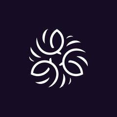 Modern professional logo ornament in black and white theme
