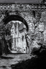 black and white castle