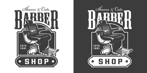 Vintage barbershop badge