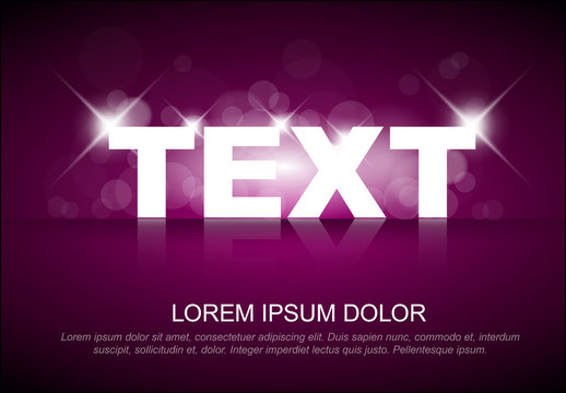 Header Layout with Glowing Text Effect