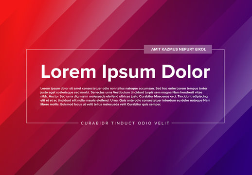 Web Banner Layout with Diagonal Stripes