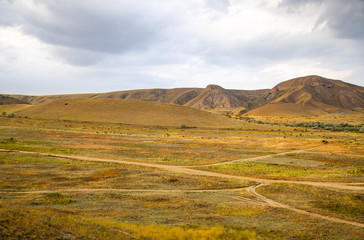 Obraz premium Beautiful seascape at sunset. Sunset in the Bay of Koktebel.