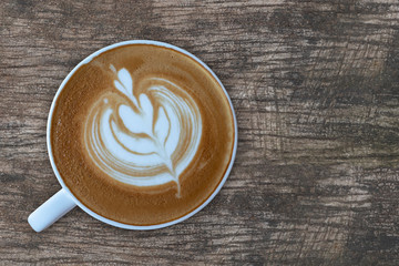 coffee on wooden table