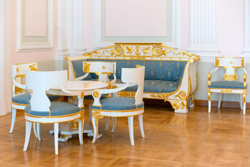 old style living room - chairs, sofa, table