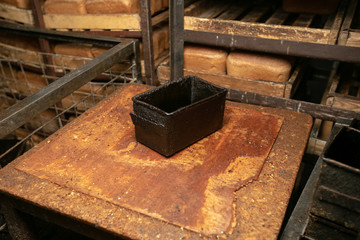 metal forms for baking fresh bread