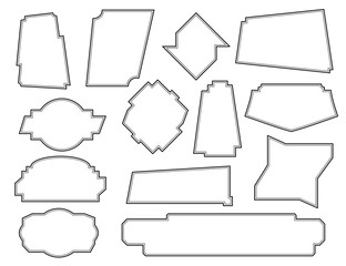 Vintage black linear frame on a white background.