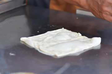 roti or naan , fried roti