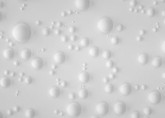 Milk Bubbles Abstract 3D Render