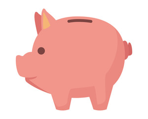 Piggy money saving cartoon