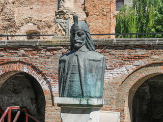 Statue of Vlad Tepes in Bucharest, Romania.
