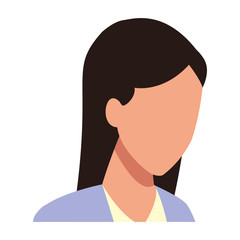 Businesswoman avatar faceless profile