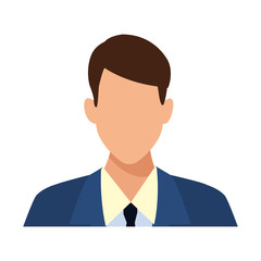Businessman faceless profile avatar