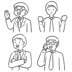 Fototapeta premium vector set of businessman