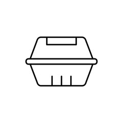 Take away food container outline icon