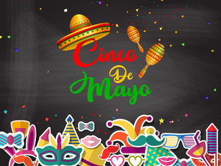 Cinco De Mayo vector design with sombrero.
