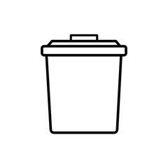 trashcan icon vector