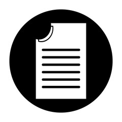 Black and white document icon design vector