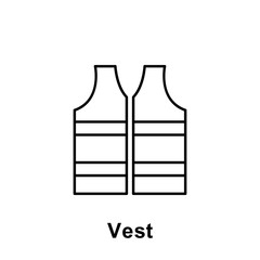 vest outline icon. Element of labor day illustration icon. Signs and symbols can be used for web, logo, mobile app, UI, UX