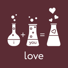 Chemistry of love. Valentine's Day