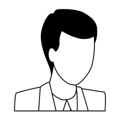 man portrait faceless black and white