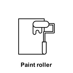 paint roller outline icon. Element of labor day illustration icon. Signs and symbols can be used for web, logo, mobile app, UI, UX