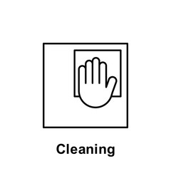 cleaning outline icon. Element of labor day illustration icon. Signs and symbols can be used for web, logo, mobile app, UI, UX