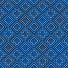 Blue geometric pattern seamless. Square background vector