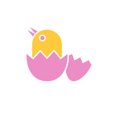 Easter chick icon on background for graphic and web design. Simple vector sign. Internet concept symbol for website button or mobile app.