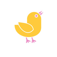Easter chick icon on background for graphic and web design. Simple vector sign. Internet concept symbol for website button or mobile app.