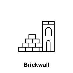 brick wall outline icon. Element of labor day illustration icon. Signs and symbols can be used for web, logo, mobile app, UI, UX