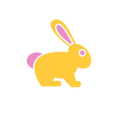 Easter bunny icon on background for graphic and web design. Simple vector sign. Internet concept symbol for website button or mobile app.