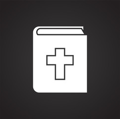 Obraz premium Holy bible icon on background for graphic and web design. Simple vector sign. Internet concept symbol for website button or mobile app.