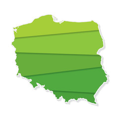 ecology Poland map- vector illustration