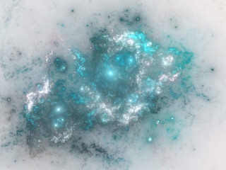 Abstract fractal nebula, digital artwork for creative graphic design