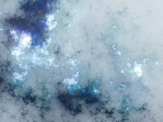 Abstract blue fractal clouds, digital artwork for creative graphic design