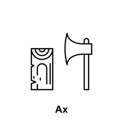 ax outline icon. Element of labor day illustration icon. Signs and symbols can be used for web, logo, mobile app, UI, UX