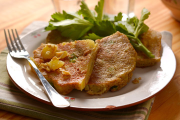 Italian Frittata with potatoes and celery