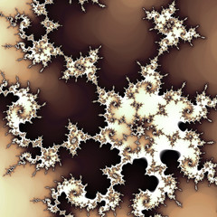 Brown and beige fractal spiral, digital artwork for creative graphic design