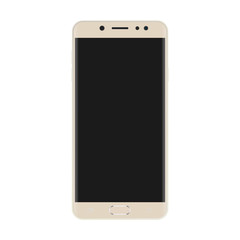 Light color Smartphone  with black screen vector eps10. Realistic smartphone icon.