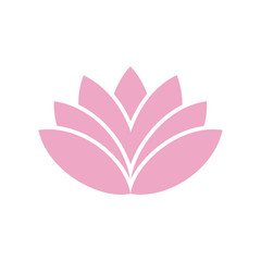 Lotos flower icon on background for graphic and web design. Simple vector sign. Internet concept symbol for website button or mobile app.