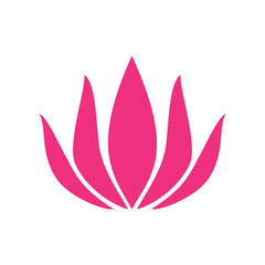 Lotos flower icon on background for graphic and web design. Simple vector sign. Internet concept symbol for website button or mobile app.