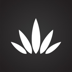 Lotos flower icon on background for graphic and web design. Simple vector sign. Internet concept symbol for website button or mobile app.