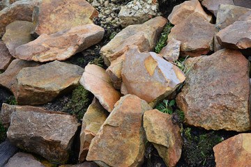 Granite stones in the mountains