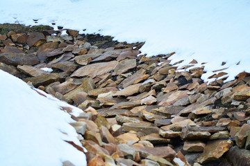 Granite stones in the mountains